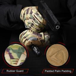 Camo luvas dos homens esportes, tela de toque, combate, airsoft, bicicleta, equipamento ao ar livre para caminhadas, tiro, paintball, caça, dedo inteiro - Image 3