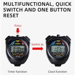 Handheld bolso cronômetro, Professional Digital Sport cronômetro, LCD temporizador Stop Watch, cronômetro - Image 3