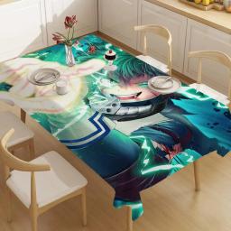 Toalha de Mesa Popular de Manga My Hero Academia em Poliéster, Impressão à Prova de Óleo, Cobertura Retangular para Festas, Toalha de Mesa, Tapete de Piquenique - Image 3