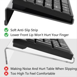 Suporte de teclado de computador acrílico para mesa, teclado Riser, Tilt Lift, suporte do teclado para desktop, teclado Lifter - Image 5