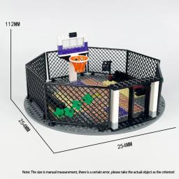 Esportes basquete tribunal piso conjunto bloco de construção basquete montado blocos modelo brinquedo diy aniversário presentes natal - Image 3