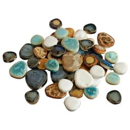Telha cerâmica irregular do mosaico, fragmentos em forma, pedra livre, peças de porcelana, material artesanal, colagem pequena, DIY, 100g - Image 5