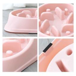Alimentador lento de plástico portátil para animais de estimação, tigela anti-estrangulamento, prato de alimentação anti-estrangulamento, tigela de comida, cachorro, gatinho, gatinho, animais de estimação, alimentação lenta - Image 5