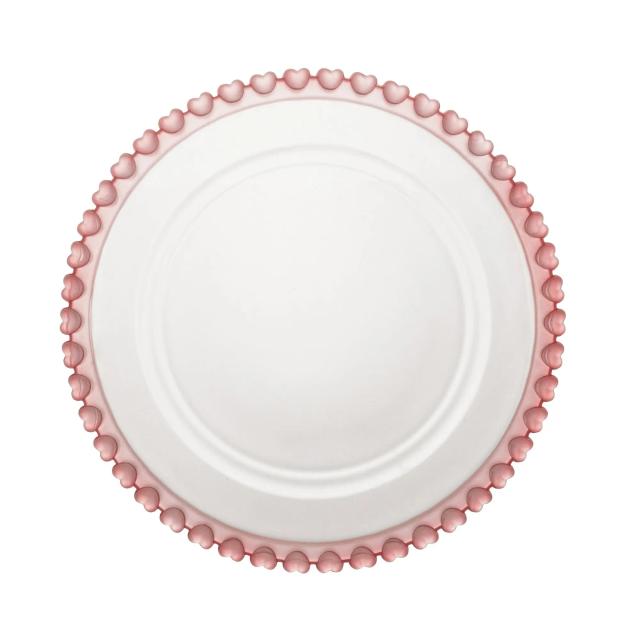 Sobremesa Cristal Coração Rosa da Lyor: Elegância e Sabor para Seu Mesa