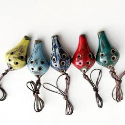 Pequena Gota de Água Ocarina com Corda Pendurada, Adequado para Artesanato, 6 Buracos, 1Pc - Image 4