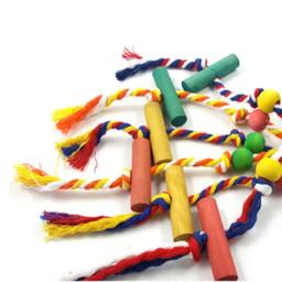 Algodão Corda Mastigar Brinquedo para Pet, Ponte de mordida de papagaio Pássaro Rasgando Brinquedos, Calopsitas Treinamento, Suprimentos de gaiola de pássaros - Image 4