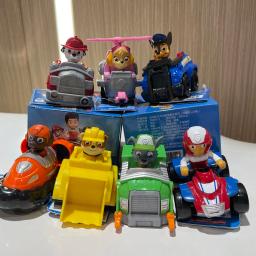 Genuíno patrulha pata 8-9cm ryder perseguição skye zuma rocky patrolers anime boneca figuras de ação equipe de resgate crianças presente de aniversário brinquedo - Image 1