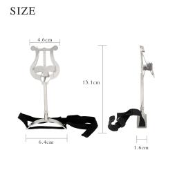 Portátil Silver Metal Tenor Horn Music Stand, Marching Music Bracket, Iron Fixer, acessórios para instrumentos de sopro - Image 6