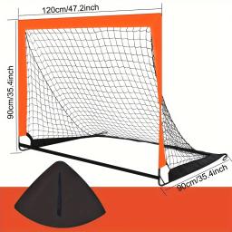 Obras de futebol portáteis para quintal dobrável móvel treinamento rede de futebol para crianças gol de futebol indoor ao ar livre pop up metas de futebol - Image 2