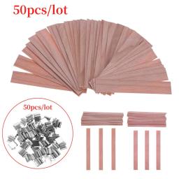 50 pces vela pavio de madeira para velas forma de cera de soja ou palma para vela que faz fontes 13/12.5/8mm diy velas que fazem mechas de madeira - Image 5