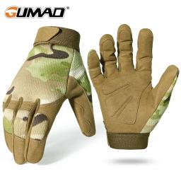 Luvas táticas ao ar livre bicicleta airsoft caminhadas escalada tiro paintball trabalho camo esporte luva de dedo cheio engrenagem ao ar livre - Image 1