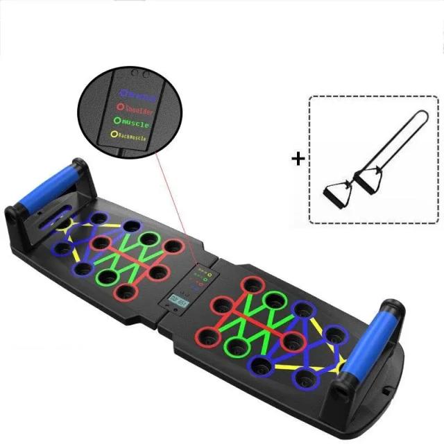 Suporte Dobrável para Flexão com Mesa Multifuncional para Exercícios Musculares e Fortalecimento Abdominal portátil