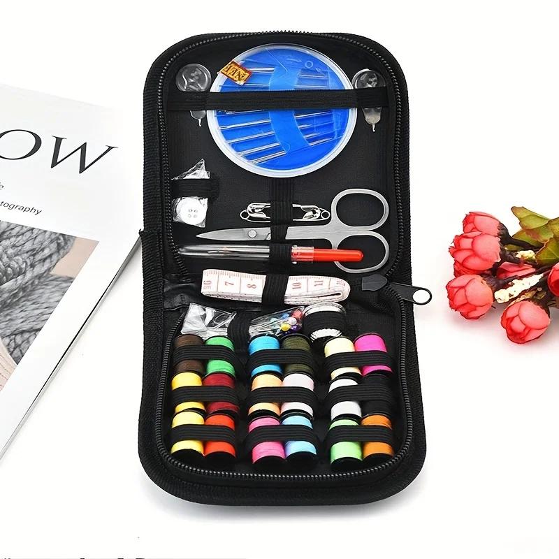 Kit de Costura com Suprimentos de Costura e Acessórios, 24 Linhas, Kit de Agulhas e Linhas, Produtos para Tecidos Pequenos, Basi, 67 Pcs, 128Pcs - Image 1