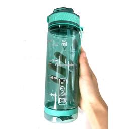 800ml garrafa de água esportiva com canudo para acampamento caminhadas ao ar livre plástico transparente bpa livre garrafa para homens drinkware - Image 3