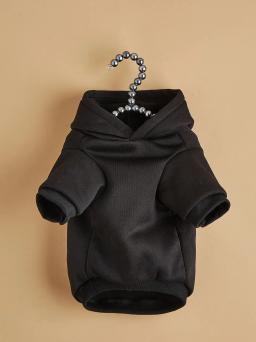 Roupas impressas em veludo confortáveis para animais, moletons quentes para cães e gatos, simples e trela - Image 2