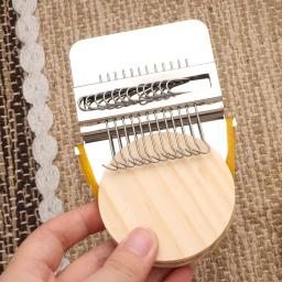 Máquina de escurecimento de metal para tear pequeno, Ferramentas têxteis DIY, Faz costura bonita, Fun Mending Loom, Speedweve Type Weave Tool - Image 6