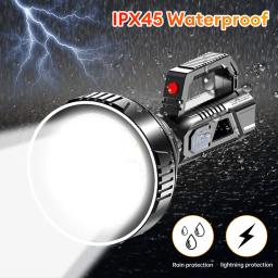 Recarregável de alta potência Lanternas Led Ultra-longa Iluminação Distância Lâmpada Searchlight XHP70 Lanterna Poderosa Tochas - Image 4
