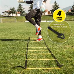 Kit De Treinamento De Agilidade De Velocidade, Escada De Futebol, 12-Rung Com 12 Cones E 4 Stakes, Equipamento De Treinamento De Futebol - Image 6