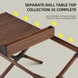 Hispeed-Multifuncional IGT Wood Table para acampamento ao ar livre, fogão a gás portátil, Lightweight Camp BBQ Grill, mesa de piquenique - Image 5