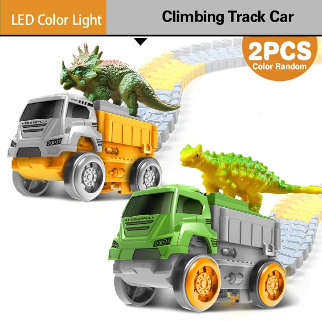 Pista de Corrida Mágica Dinossauro: Brinquedo Eletrônico Educativo para Meninos, Pista Flexível e Presente de Aniversário Ideal