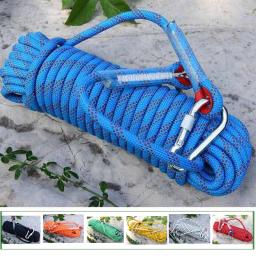 Cordas de segurança auxiliares ao ar livre, Corda de escalada flutuante, Alta Resistência, Trekking e Caminhadas Acessórios, 10mm, 12mm, Dia, 10m, 20m - Image 1