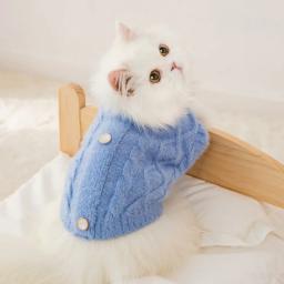 Camisola de malha para cães pequenos, roupas de duas pernas, suéteres quentes para gatos e gatinhos, outono e inverno - Image 2
