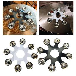 Címbalos de tambor hi hat pandeiro instrumento de percussão acessórios sinos de tambor para efeitos címbalo hihats pilares acidente passeios - Image 1