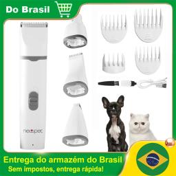 Aparador elétrico multifuncional 4 em 1 para gatos para tosa Aparador de barba para gatos sem fio Aparador de barba com baixo nível de ruído Ferramentas de tosa para animais de estimação - Image 1