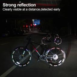 Adesivo reflexivo arco-íris para rodas de bicicleta, Laser Night Glow adesivo para carro, Motocicleta, Segurança noturna, Adesivos de aviso à prova d'água - Image 6