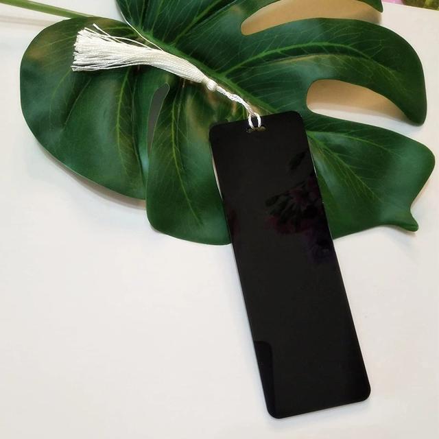 Marcador Acrílico Transparente com Tassel: Cartão Retangular para Mesas de Festa, Ideal para Aniversários e Chá de Bebê