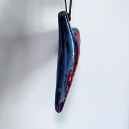 Ocarina Cerâmica Artesanal de 12 Buracos, Antigo Lacado, Vermelho e Azul, Instrumento Musical para Ensinar e Jogar, 1Pc - Image 2