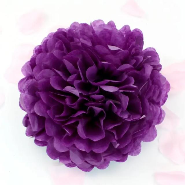 Pompons de Papel de Tecido Artesanais de 10'25 cm para Casamentos, Chá de Fraldas e Festas de Aniversário