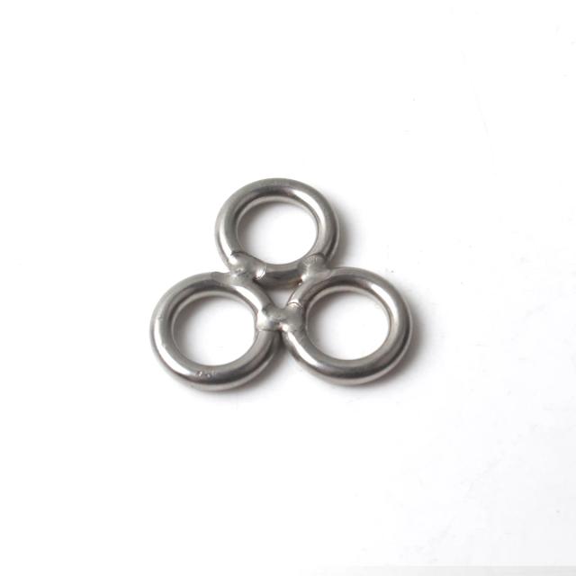 Anel com Três Furos para Linha Cluster em Kitesurf - Ideal para Barras de Kiteboarding e Kite Surfing em Aço Inoxidável