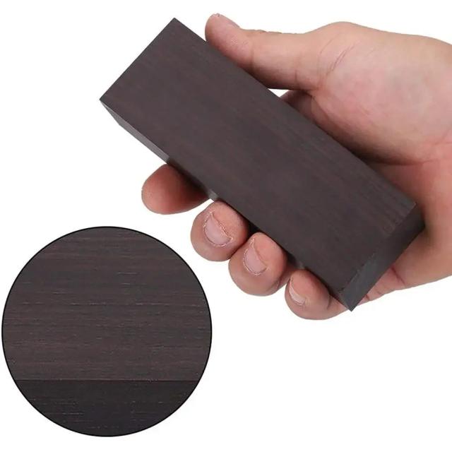 Blocos de madeira preta inacabados para instrumentos musicais e ferramentas DIY 120x40x25mm