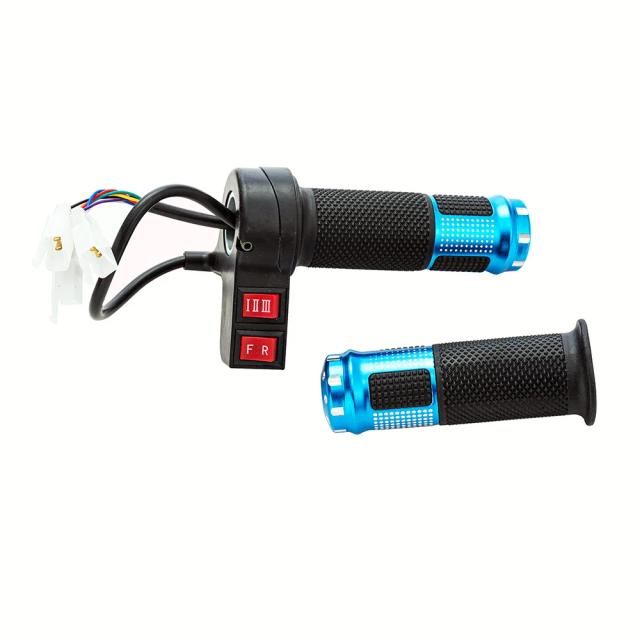Acelerador para Bicicleta Elétrica com Controle de 3 Velocidades e Função Reversa para Triciclo Ebike Scooter 24V a 72V