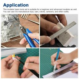 Kit de ferramentas profissional Hobby Building Modelo de ferramentas básicas, Craft Set para Model Building, DIY Modeler, 24pcs - Image 5