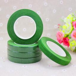 Fita autoadesiva de papel verde, filme de enxerto, caules florais para grinaldas, artesanato DIY, flor de seda artificial, 2 rolos, 30m - Image 3