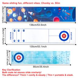Jogo de curling de mesa portátil Unilabo com 8 pedras – competição familiar, diversão e jogos entre pais e filhos para idades de 3 anos ou mais e adultos - Image 2