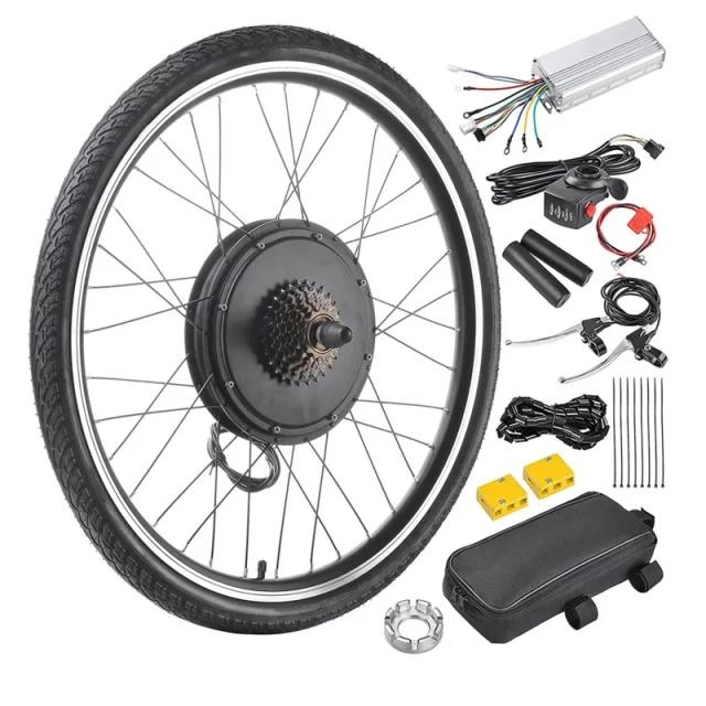Bicicletas Elétricas Modificadas com Kit de Rodas Traseiras e Acessórios - 26", 48V, 1000W