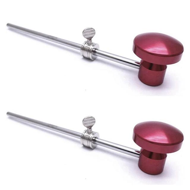 Pedal de Alumínio para Bumbo - Conjunto de 2 Peças Vermelhas, Acessório para Instrumentos de Percussão