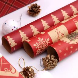 Papel De Embrulho De Presente De Natal, Festa De Aniversário, Papel Artesanato DIY De Casamento, Xmas Elements Collection Gift Box, Papéis De Embalagem - Image 5