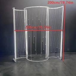 Arco de casamento frisado em forma de S com luzes LED cenário de palco para festa de noivado decoração foto pano de fundo - Image 3