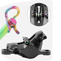Parafusos de titânio para freios a disco de bicicleta, 2 peças, pinça, parafusos de montagem leves, estrada, mtb, pastilha de freio a disco com clipe de fixação - Image 5