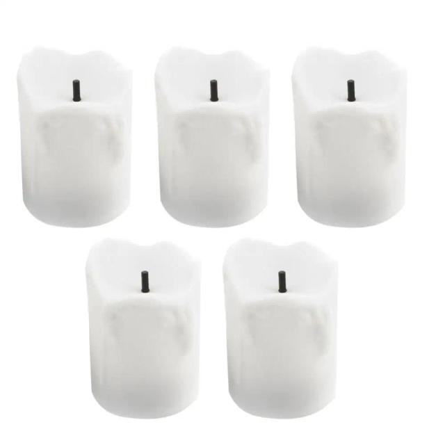 Simulação de Vela Eletrônica LED Flameless: Conjunto com 5 Peças para Mesa e Decoração de Festas