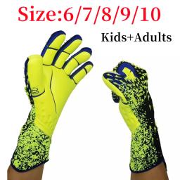 Luvas profissionais do goleiro do látex para adultos, proteção engrossada, futebol, esportes - Image 1