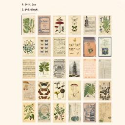 30 pçs retro antigo floresta animais plantas espécime cartão postal vintage criativo escrita cartões postais diar diários diy - Image 5