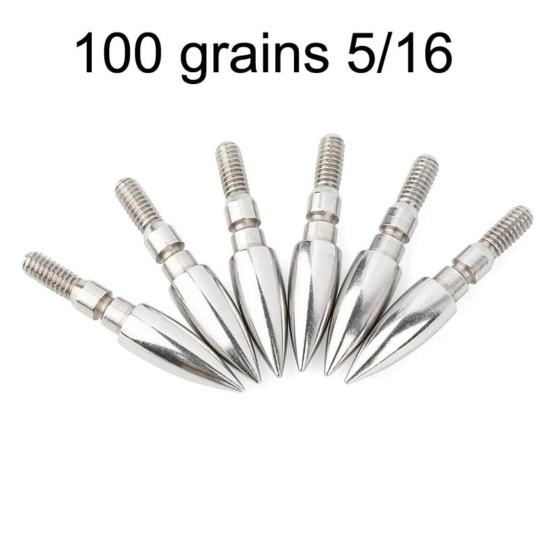 30 pçs 100/125/150/200/250/300 grãos ponta de flecha alvo 5/16 9/32 19/64 linha universal tiro com arco caça cabeça de flecha - Image 1