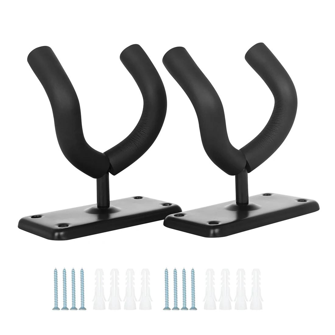 Suporte de guitarra de metal quadrado, parede, gancho, suporte para guitarra, violino, banjo, baixo, cavaquinho, elétrico, acessórios, 2 peças, conjunto - Image 1
