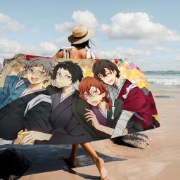 Bungo Stray Dogs Microfiber Beach Towel, Quick Dry Absorvente, Soft Yoga, Natação Resort, Alpinismo - Image 6