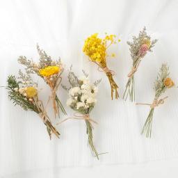 Preservado Bouquet Babysbreath Flores Mini Rose Flor Natural Secas Esquecer Não Me Flor Casa Casamento Festa Talbe Decoração - Image 3
